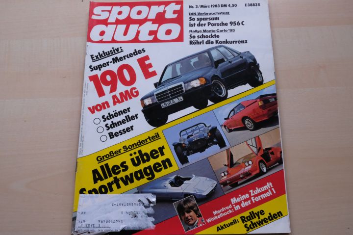 Deckblatt Sport Auto (03/1983)